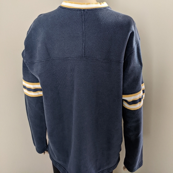 Vintage Anchor Blue v-neck navy sweater, men's medium - Picture 4 of 7